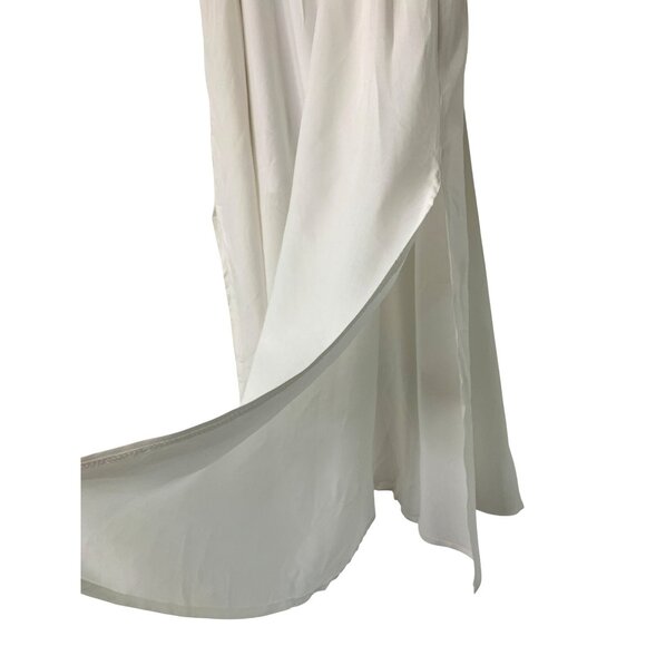 Love Fire White Off-Shoulder Maxi Dress XS/S Rayon/Polyester RD10170 - Picture 5 of 11